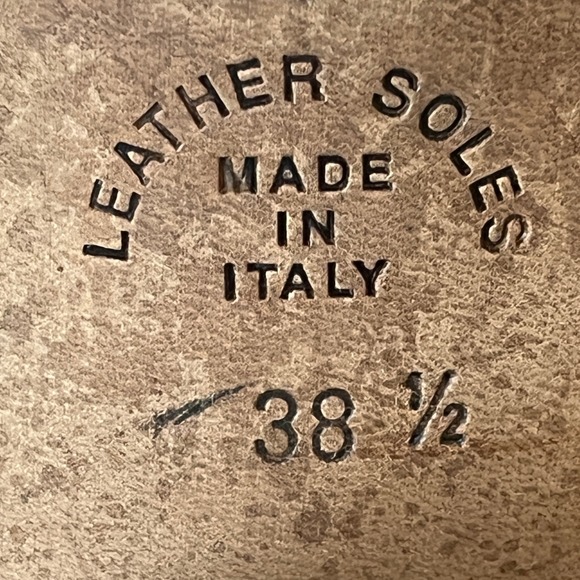 Fiorentini Baker Ankle Heel Boots Side Zip Brown Leather Italy Womens 8 EU 38.5 - Picture 9 of 10